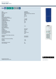Instructie LIEBHERR koelkast blauw CNcdb 5203 22