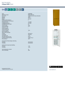 Instructie LIEBHERR koelkast goud CNcgo 5203 22