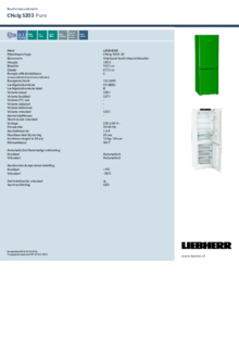 Instructie LIEBHERR koelkast groen CNclg 5203 22