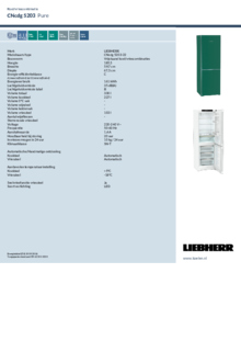 Instructie LIEBHERR koelkast in meerdere kleuren CNcex 5203 22