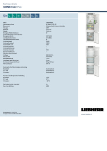 Instructie LIEBHERR koelkast inbouw ICBNdi 5123 22