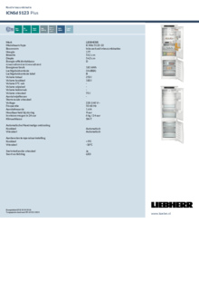 Instructie LIEBHERR koelkast inbouw ICNSd 5123 22
