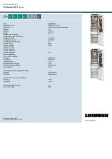 Instructie LIEBHERR koelkast inbouw ICNbsci 5173 22