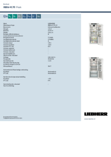 Instructie LIEBHERR koelkast inbouw IRBbi 4170 22