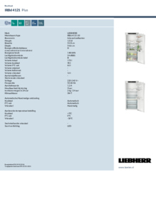 Instructie LIEBHERR koelkast inbouw IRBd 4121 20