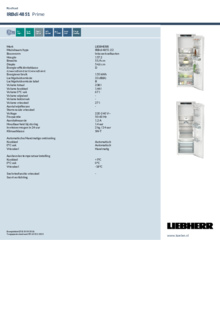 Instructie LIEBHERR koelkast inbouw IRBdi 5170 22