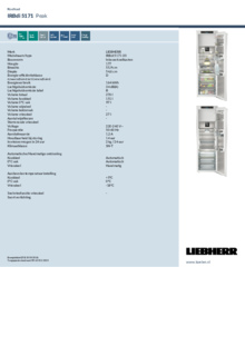 Instructie LIEBHERR koelkast inbouw IRBdi 5171 20