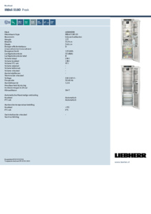 Instructie LIEBHERR koelkast inbouw IRBdi 5180 20