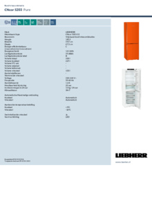 Instructie LIEBHERR koelkast oranje CNcor 5203 22