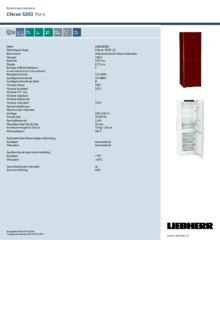Instructie LIEBHERR koelkast rood CNcwr 5203 22