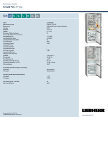 Instructie LIEBHERR koelkast rvs CNsdd 775i 20