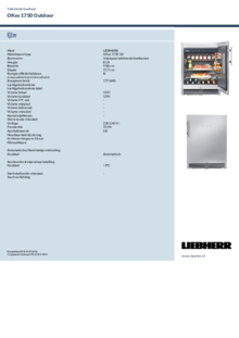 Instructie LIEBHERR koelkast rvs OKes 1750 26
