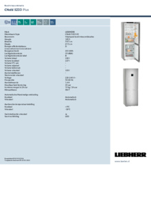 Instructie LIEBHERR koelkast rvs look CNsfd 5233 20