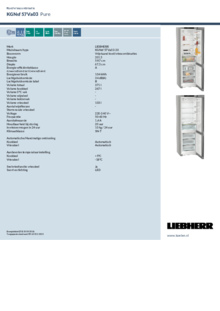 Instructie LIEBHERR koelkast rvs look KGNsf 57Va03 20