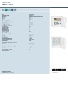 Instructie LIEBHERR koelkast tafelmodel T1410 22
