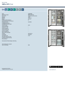Instructie LIEBHERR side by side koelkast blacksteel XRFbs 5295 22