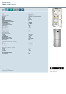 Instructie LIEBHERR vrieskast tafelmodel no frost GN1066 21