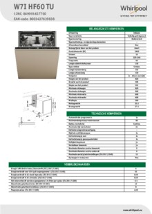 Instructie WHIRLPOOL vaatwasser inbouw W7I HF60 TU