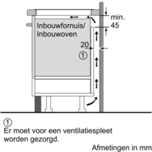 Maattekening SIEMENS kookplaat inductie inbouw EH875FM27E