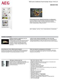 Product informatie AEG koelkast inbouw OSC5S141ES