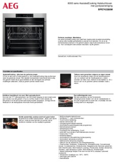 Product informatie AEG oven inbouw rvs BPE742280M