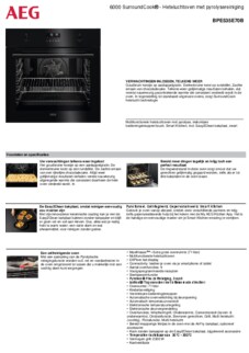 Product informatie AEG oven inbouw zwart BPE535E70B