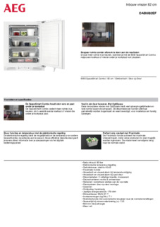 Product informatie AEG vrieskast onderbouw OAB6I82EF