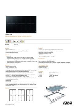 Product informatie ATAG kookplaat inductie HI9271MV