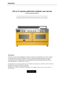 Product informatie BERTAZZONI fornuis inductie PRO125I2EGIT