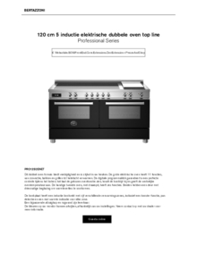 Product informatie BERTAZZONI fornuis inductie PRO125I2ENET