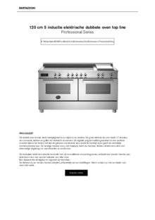 Product informatie BERTAZZONI fornuis inductie PRO125I2EXT