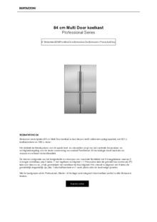 Product informatie BERTAZZONI koelkast RCD84F4FXNC