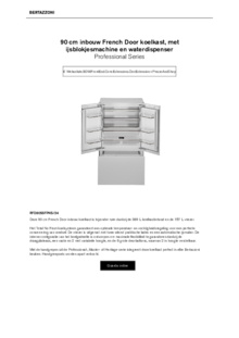 Product informatie BERTAZZONI koelkast inbouw RFD90S5FPNS 24