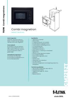 Product informatie ETNA combi magnetron inbouw CM225ZT