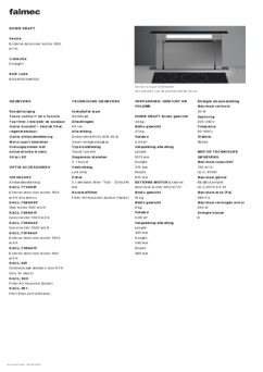 Product informatie FALMEC afzuigkap downdraft DOWN90D3BL