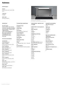 Product informatie FALMEC afzuigkap downdraft DOWN90D3W