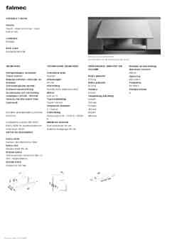 Product informatie FALMEC afzuigkap inbouw VIRGOTOUCH60W3