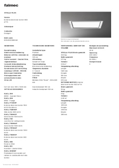 Product informatie FALMEC afzuigkap plafond STELLPLUS127W