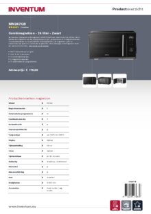 Product informatie INVENTUM combi magnetron MN267CB