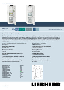 Product informatie LIEBHERR koelkast CBNa 572i 22