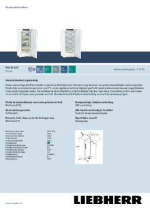 Product informatie LIEBHERR koelkast RBa30 425i 22