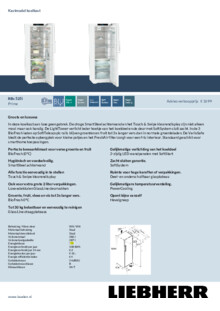 Product informatie LIEBHERR koelkast RBc 525i 22
