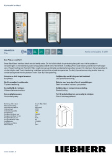 Product informatie LIEBHERR koelkast blacksteel SRbdd 5220 22