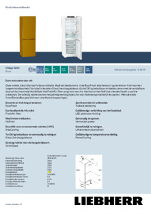 Product informatie LIEBHERR koelkast blauw CNclb 5203 22
