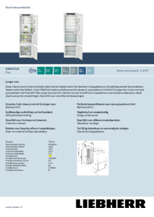 Product informatie LIEBHERR koelkast inbouw ICBSd 5122 22