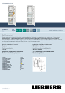 Product informatie LIEBHERR koelkast inbouw ICNSd 5123 22