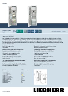 Product informatie LIEBHERR koelkast inbouw IRBAD 5171 20 617