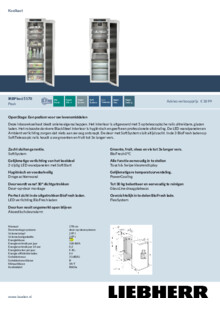 Product informatie LIEBHERR koelkast inbouw IRBPbsci 5170 22