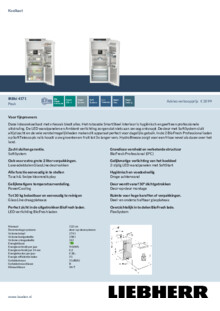 Product informatie LIEBHERR koelkast inbouw IRBbi 4171 22