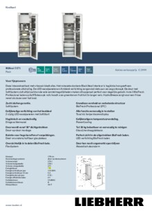 Product informatie LIEBHERR koelkast inbouw IRBbsci 5171 22